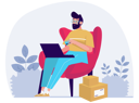 پیش‌نمایش فایل man-doing-online-shopping-payment-by-card-5984636 از پک فعالیت افراد