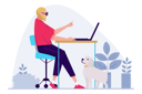 پیش‌نمایش فایل man-earns-money-for-himself-with-help-of-freelancing-5984623 از پک فعالیت افراد