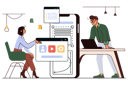 پیش‌نمایش فایل man-tells-and-shows-client-about-the-developed-interface-design-for-new-application-5983943 از پک فعالیت افراد