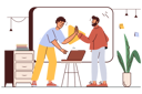پیش‌نمایش فایل men-have-successfully-completed-a-joint-task-in-the-office-5983949 از پک فعالیت افراد