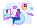 پیش‌نمایش فایل woman-contacting-friends-through-social-media-app-7154187 از پک تکنولوژی