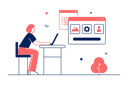پیش‌نمایش فایل girl-working-on-laptop-7154261 از پک فعالیت‌های تجاری