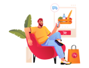 پیش‌نمایش فایل man-doing-online-groceries-buying-8369067 از پک سبک زندگی