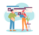 پیش‌نمایش فایل young-woman-and-man-discuss-about-web-development-8368988 از پک حرفه