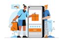 پیش‌نمایش فایل man-buying-gift-online-8369032 از پک متفرقه