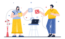 پیش‌نمایش فایل designer-team-doing-ui-discussion-8368908 از پک متفرقه