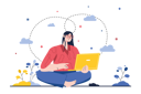 پیش‌نمایش فایل woman-working-on-laptop-at-home-8368912 از پک متفرقه