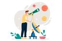 پیش‌نمایش فایل man-exploring-space-through-telescope-8566817 از پک متفرقه