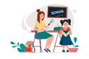 پیش‌نمایش فایل school-teacher-teaching-to-girl-8566796 از پک متفرقه
