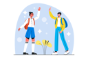 پیش‌نمایش فایل happy-student-giving-high-five-8566775 از پک حرفه
