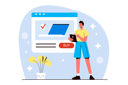 پیش‌نمایش فایل man-buying-laptop-online-8566780 از پک حرفه