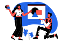 پیش‌نمایش فایل graphic-designer-team-8566712 از پک فعالیت افراد
