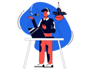 پیش‌نمایش فایل man-doing-podcasting-8566718 از پک فعالیت افراد