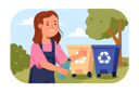 پیش‌نمایش فایل girl-throwing-plastic-bottle-in-dustbin-8602811 از پک فعالیت‌های کودکان