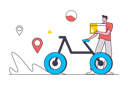 پیش‌نمایش فایل bicycle-delivery-service-8602861 از پک حرفه