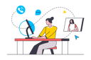 پیش‌نمایش فایل online-meeting-8602869 از پک حرفه