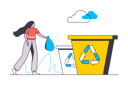 پیش‌نمایش فایل woman-throwing-garbage-in-dustbin-8602860 از پک حرفه