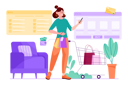 پیش‌نمایش فایل woman-doing-online-shopping-8602970 از پک مبتنی بر مفهوم