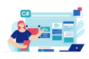 پیش‌نمایش فایل female-developer-working-on-project-8603367 از پک فعالیت‌های تجاری