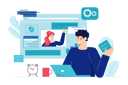 پیش‌نمایش فایل online-business-meeting-8603374 از پک فعالیت‌های تجاری