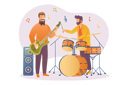 پیش‌نمایش فایل band-player-doing-rehearsal-8603197 از پک افراد