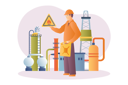 پیش‌نمایش فایل engineer-showing-warning-sign-near-factory-8603183 از پک افراد