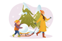 پیش‌نمایش فایل mother-playing-in-snow-with-son-8603185 از پک افراد