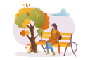 پیش‌نمایش فایل woman-sitting-in-park-during-autumn-fall-8603187 از پک افراد