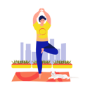 پیش‌نمایش فایل boy-doing-tree-yoga-pose-8621496 از پک یوگا