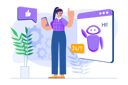 پیش‌نمایش فایل girl-using-virtual-assistant-8621123 از پک مبانی کسب‌وکار