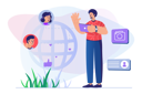 پیش‌نمایش فایل man-on-social-media-8621111 از پک مبانی کسب‌وکار