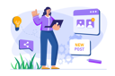پیش‌نمایش فایل woman-create-new-post-online-8621118 از پک مبانی کسب‌وکار
