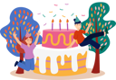 پیش‌نمایش فایل birthday-celebration-9578574 از پک تصویرسازی کتاب