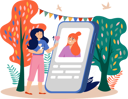 پیش‌نمایش فایل girl-using-social-media-app-9578588 از پک تصویرسازی کتاب