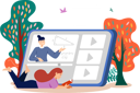 پیش‌نمایش فایل online-learning-at-home-9578584 از پک تصویرسازی کتاب