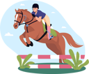 پیش‌نمایش فایل horse-jumping-9578465 از پک مفاهیم ورزشی