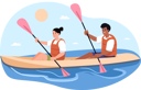 پیش‌نمایش فایل kayaking-teamwork-9578470 از پک مفاهیم ورزشی