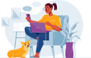 پیش‌نمایش فایل freelancer-working-from-home-9576924 از پک مفاهیم با تأکید زرد