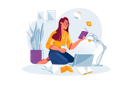 پیش‌نمایش فایل girl-doing-homework-9576926 از پک مفاهیم با تأکید زرد