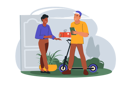 پیش‌نمایش فایل courier-boy-brought-present-box-to-customer-11495252 از پک متفرقه
