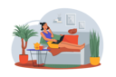 پیش‌نمایش فایل girl-is-freelancing-and-spend-work-time-at-home-11495254 از پک متفرقه