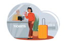 پیش‌نمایش فایل woman-buys-a-plane-ticket-to-travel-with-a-big-suitcase-11495247 از پک متفرقه
