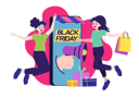 پیش‌نمایش فایل woman-announces-black-friday-sale-12151012 از پک جمعه سیاه