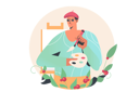 پیش‌نمایش فایل artist-using-color-palette-12168227 از پک متفرقه