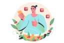 پیش‌نمایش فایل businessman-manages-all-data-from-phone-12168220 از پک متفرقه