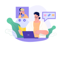 پیش‌نمایش فایل doctor-provides-online-consultation-to-patient-12168169 از پک متفرقه