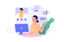 پیش‌نمایش فایل employees-talk-on-online-meeting-12168172 از پک متفرقه