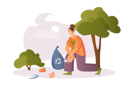 پیش‌نمایش فایل girl-clean-up-garbage-on-street-12163160 از پک متفرقه