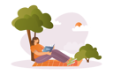 پیش‌نمایش فایل girl-reads-book-on-picnic-12163171 از پک متفرقه