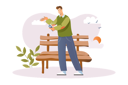 پیش‌نمایش فایل man-decided-to-sit-on-bench-in-garden-12163129 از پک متفرقه